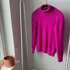 French Connection Bold Pink Turtleneck Sweater